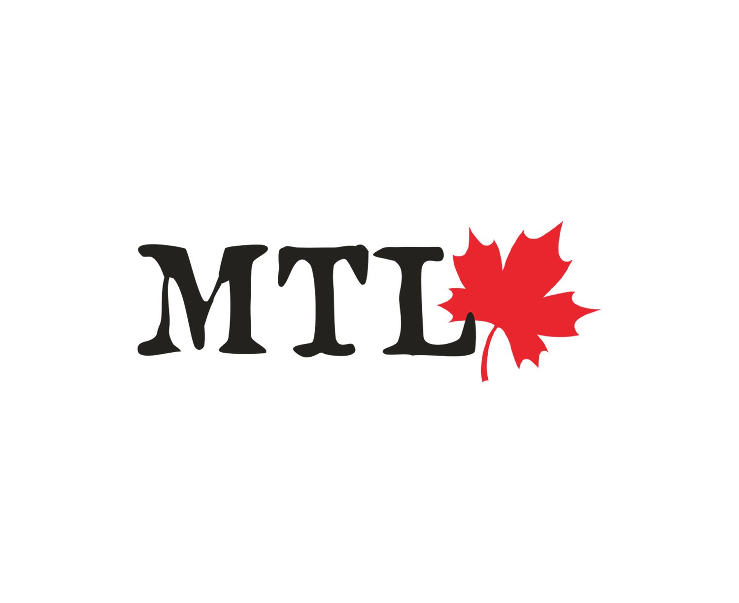 Autocollant Mtl feuille d&#39;érable 3&#39;&#39; x 1.2&#39;&#39;