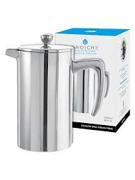 Cafetière à piston - inox - 1000ml - Dublin - Grosche