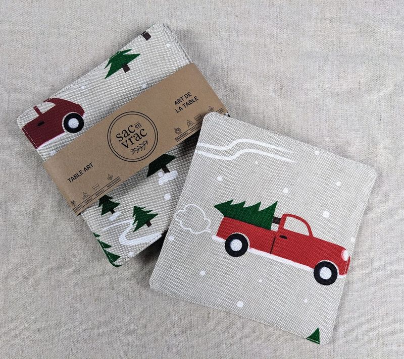 Sous-verres (4) - Sapin de noël  - Sac en vrac