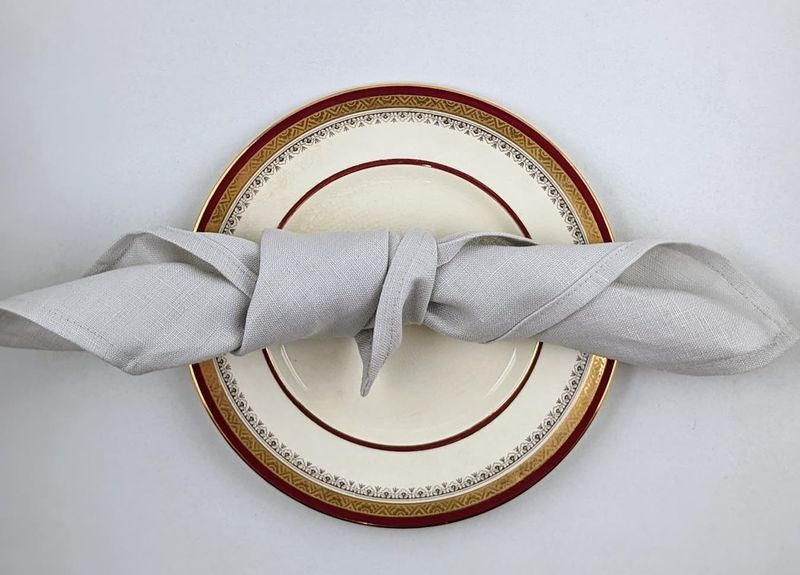 Serviette de table lin - Gris perle - Sac en vrac (2)