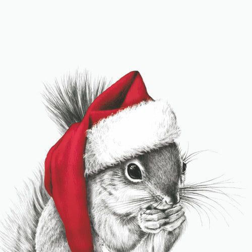Napkins Écureuil de Noël - PPD