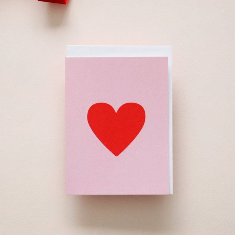 Carte de souhaits - petite Coeur - Boucle &amp; Papier