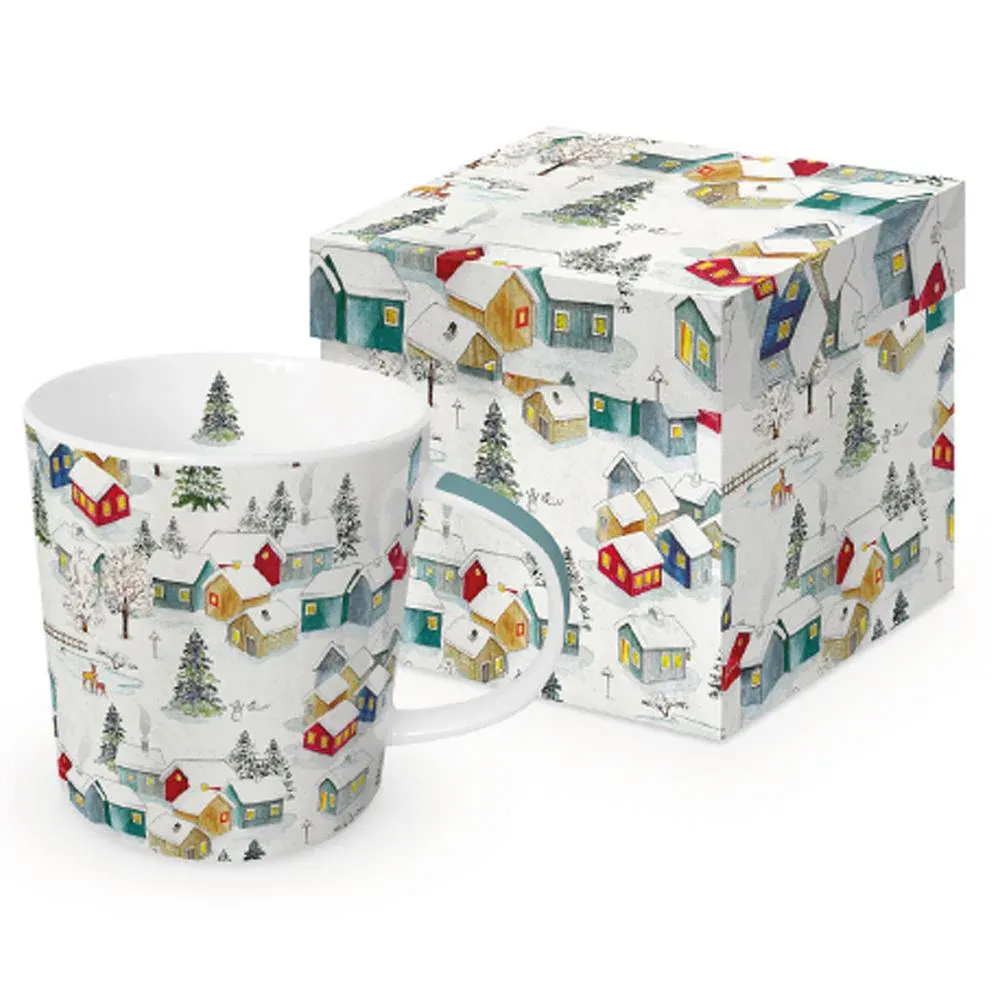 Tasse paysage d&#39;hiver chalet - Paperproducts Design