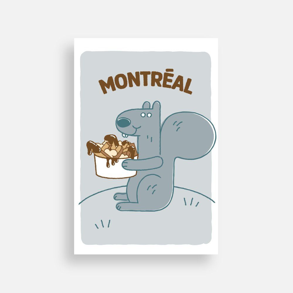 Autocollant écureuil poutine 2.5&#39;&#39;x 3.5&#39;&#39; LB