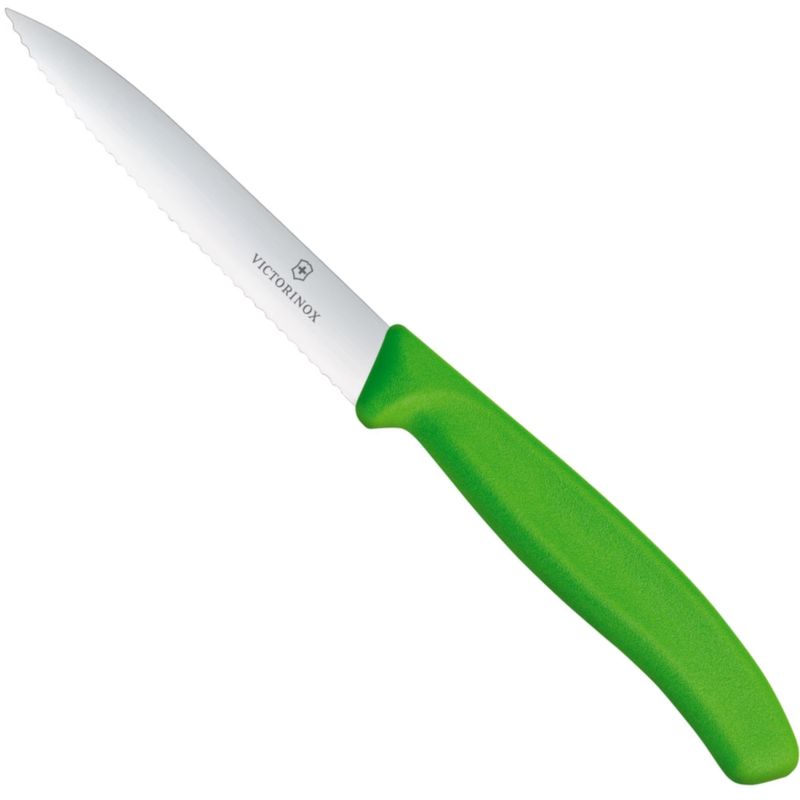 PARING  SWISSCLASSIC 10 cm  4&quot; couteau dentelé vert