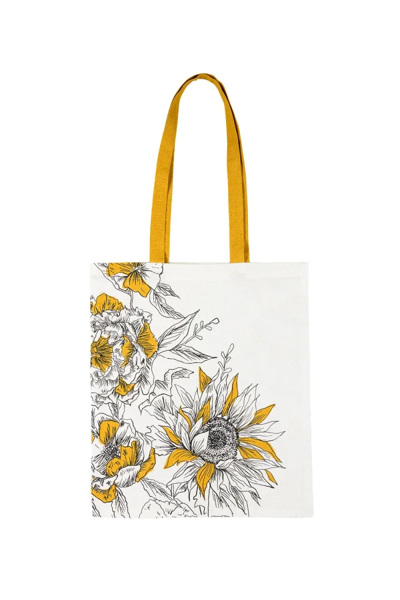 Sac de magasinage style Tote - Motif tournesol - Tranquillo