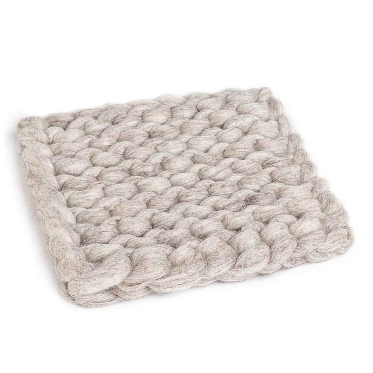 Sous-plat laine gris/beige - Abbott