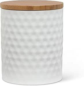 Contenant  blanc 5&#39;&#39; et couvercle bois