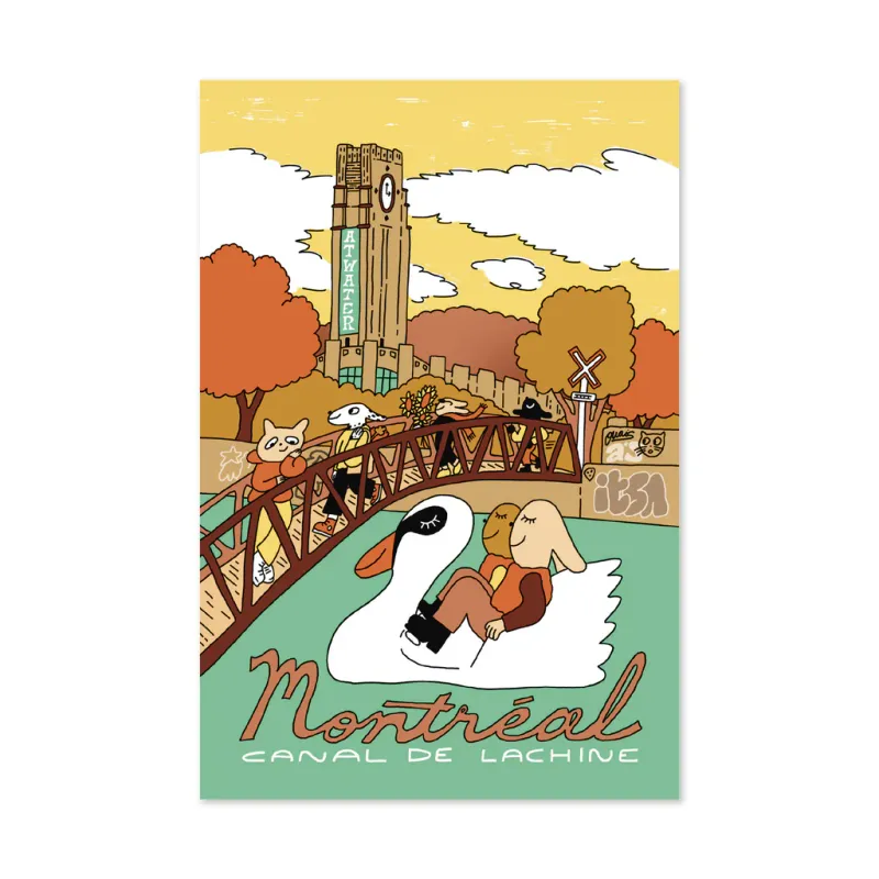 Carte postale Canal de Lachine - Paperole