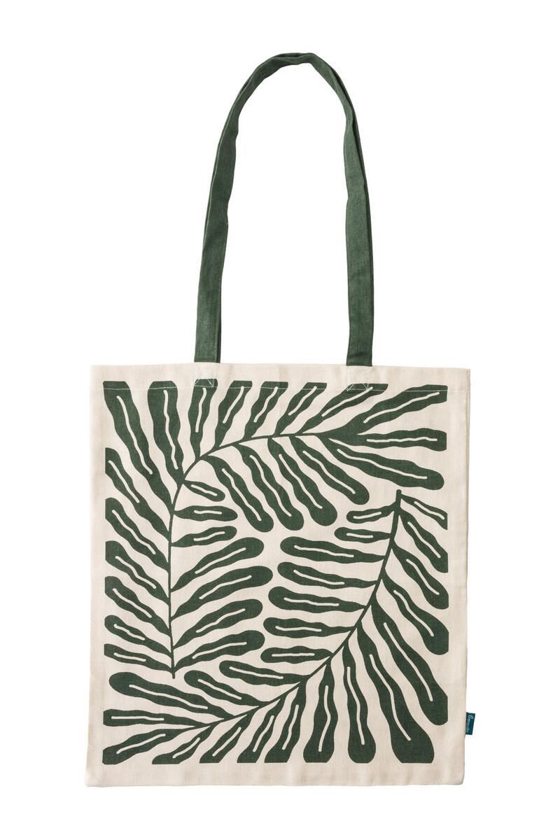 Sac de magasinage style Tote - Motif feuille verte abstraite - Tranquillo