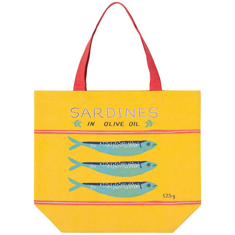 Sac Tote jaune motif Sardines - Del Mar - Danica