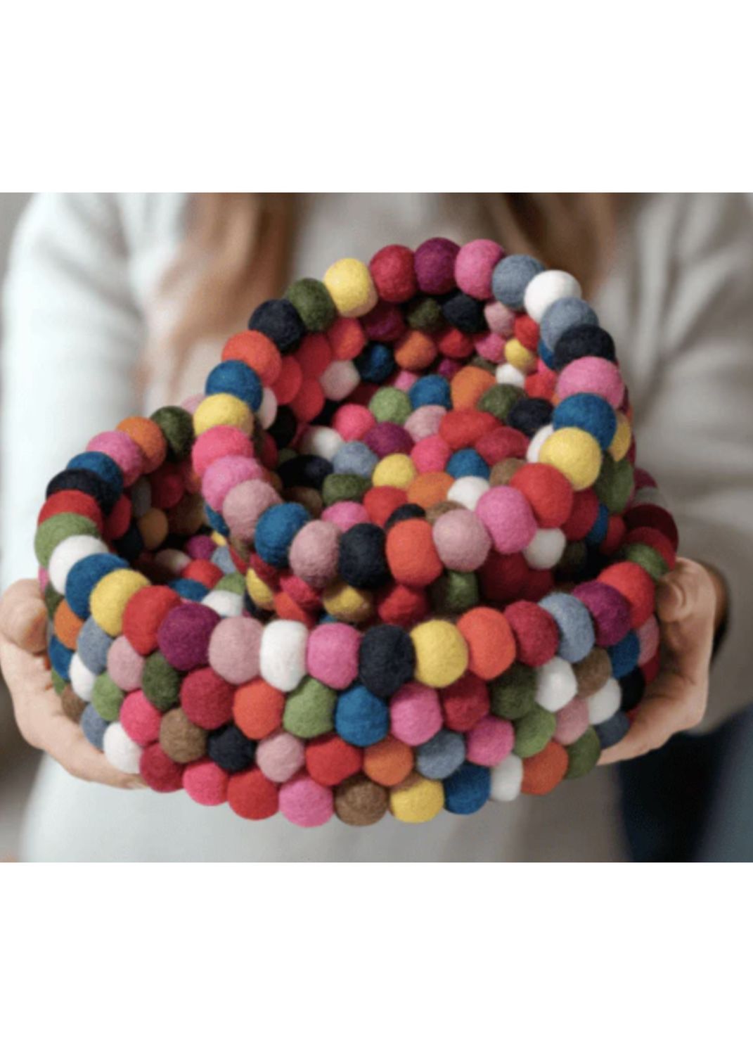 Décoration moyen bol en laine - Multicolore - Modwool