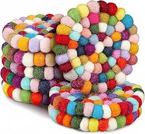 Ensemble de sous-verres en laine (4) - Multicolore - Modwool