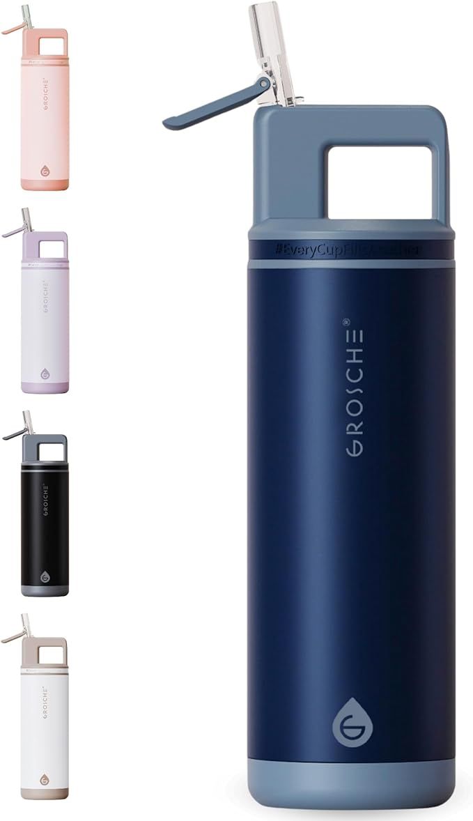 Bouteille d&#39;eau 20oz bleu marin - Grosche