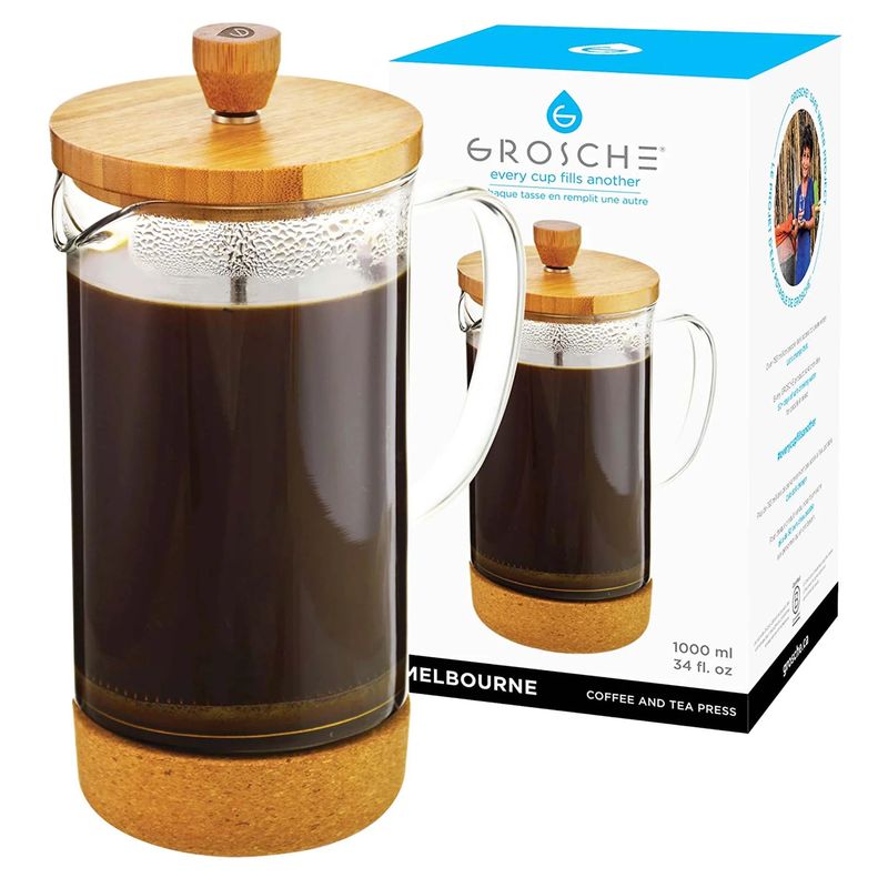 Cafetière à piston en bamboo Melbourne - Grosche