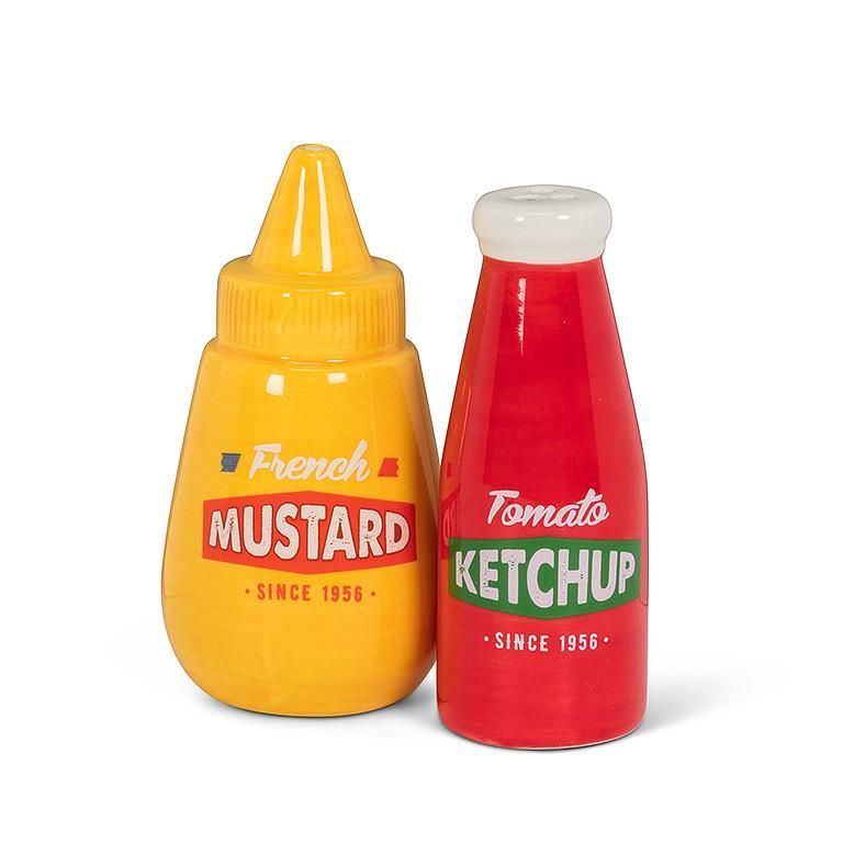 Salière et poivrière - ketchup moutarde- Abbott