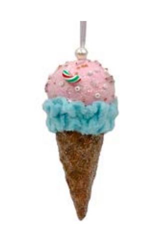 Ornement cornet de crème glacée - Christmas forever