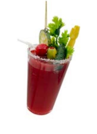 Ornement cocktail petit bloody caesar - Holland Import (Christmas forever)