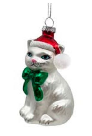 Ornement chat avec chapeau de Noël - Christmas forever