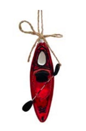 Ornement Canoë rouge - Christmas forever