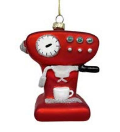 Ornement Machine à expresso rouge - Holland Import (Christmas forever)