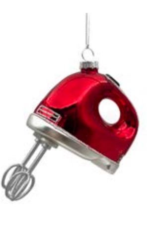 Ornement mixeur à main rouge - Christmas forever