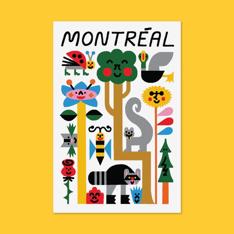 Carte postale Montréal Faune et Flore - Mathieu Labrecque - Paperole