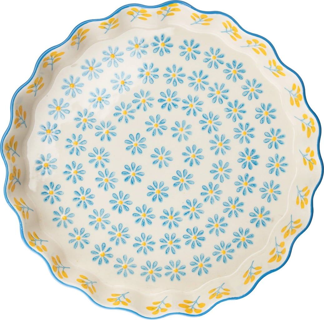 Plat à tartelette motif marguerite rétro - 11 cm - Tranquillo