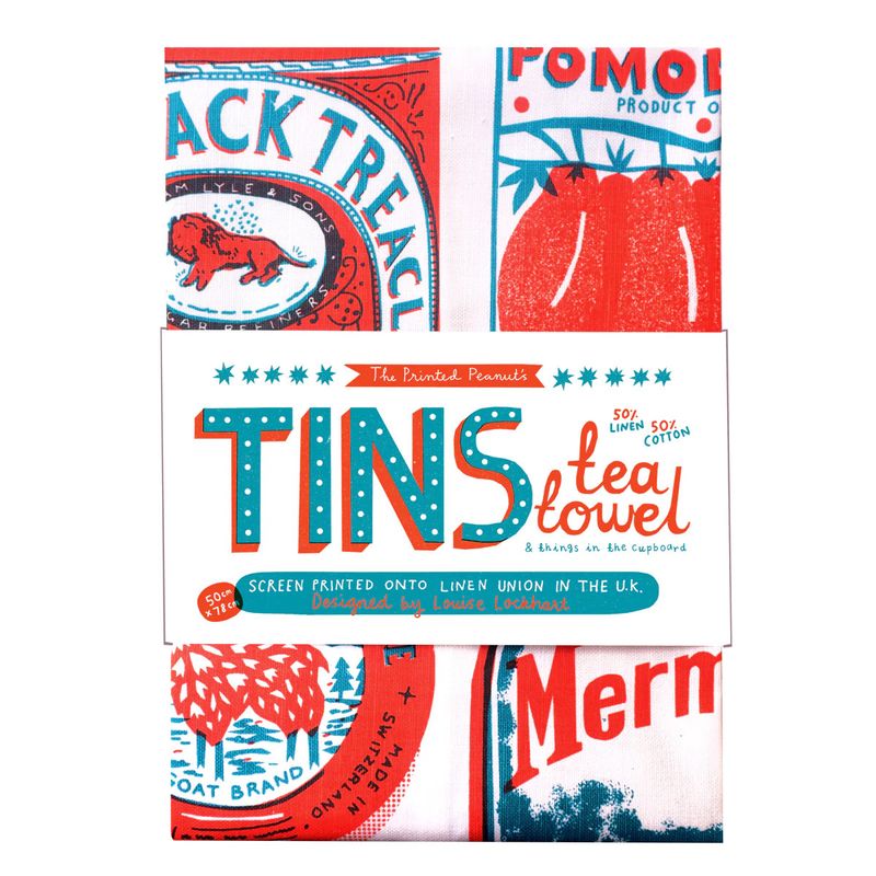 Tins Tea Towel - The Printed Peanut