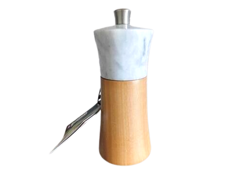 Moulin à sel en bois d&#39;olivier et marbre  - 18 cm  - Swissmar