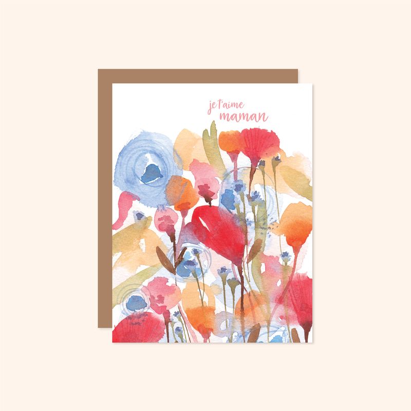 Carte de souhaits pour la fête des mères - Carolie Joly Illustrations