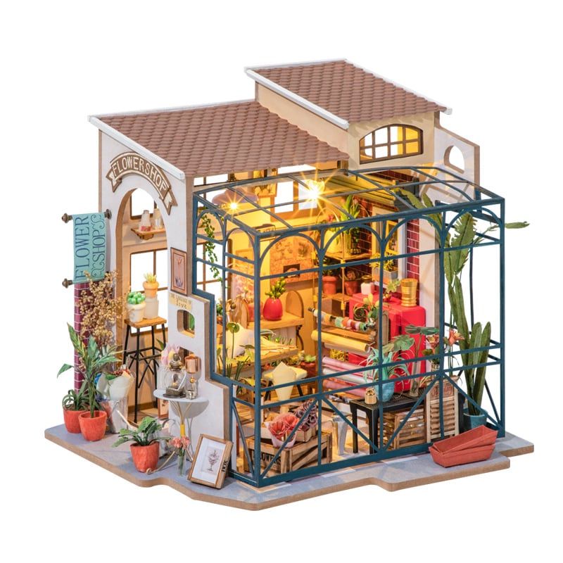 DIY Maison miniature (Fleuriste d&#39;Émily) 185x225x190mm - Fouvrac