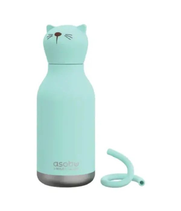 Bouteille d&#39;eau en acier inox - Chat - Asobu