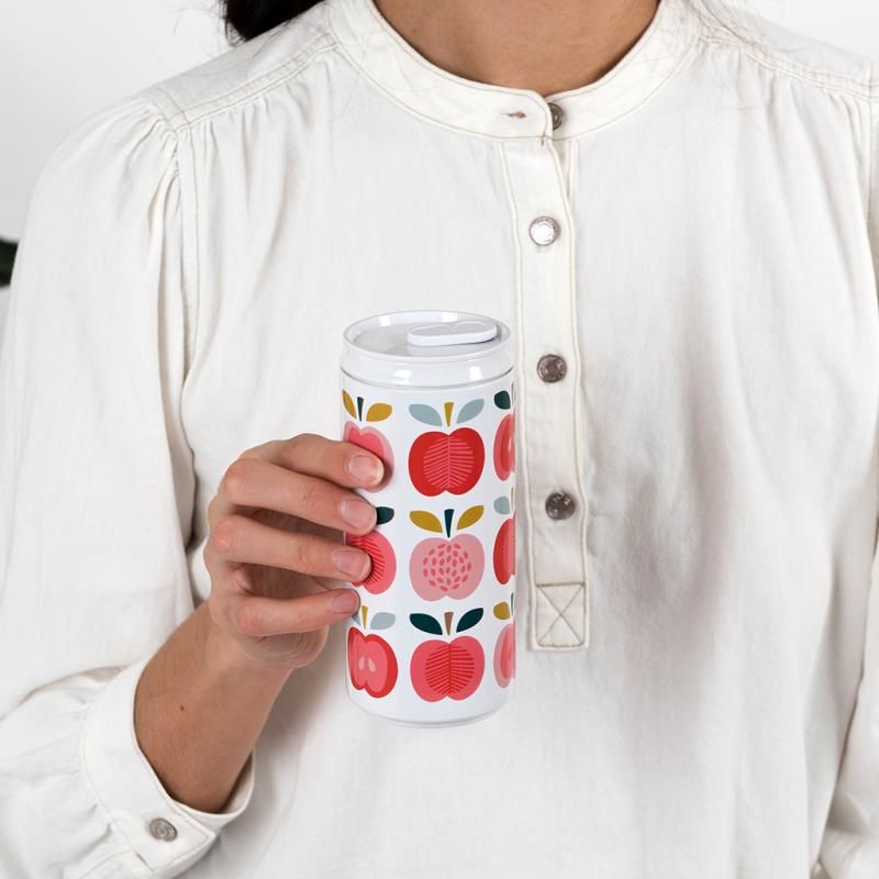 Bouteille d&#39;eau réutilisable Éco can - Motif pommes - Rex London