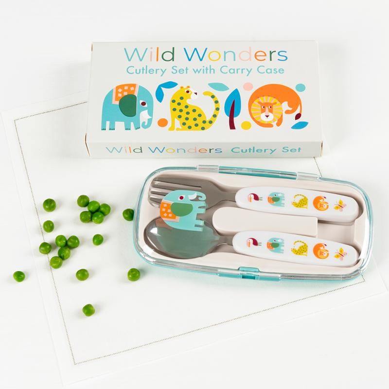 Ensemble d&#39;ustensiles pour enfants  - Motif Wild Wonders - Rex London