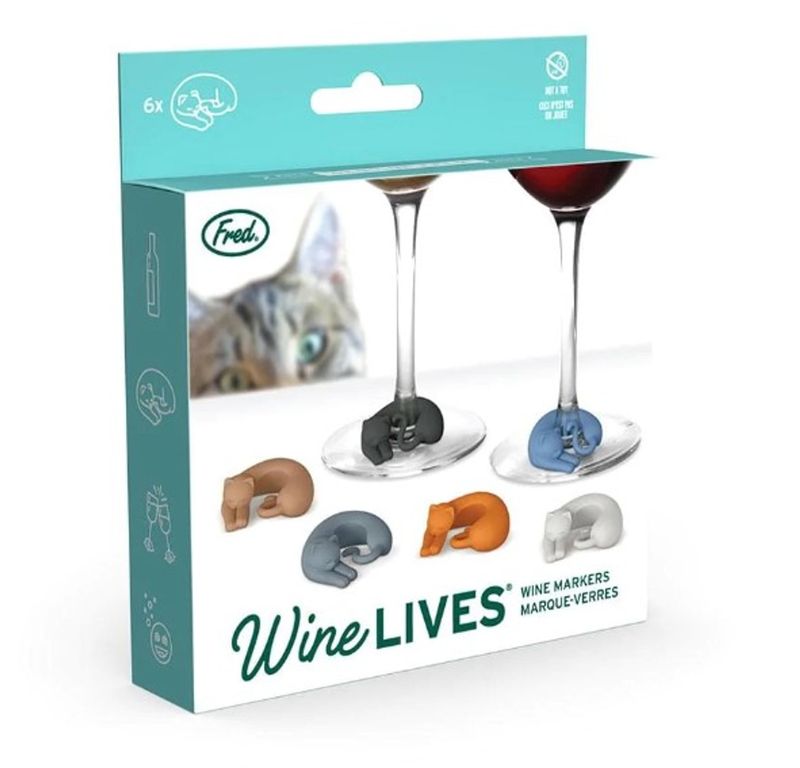 Marque-verres chats - Fred & Friends