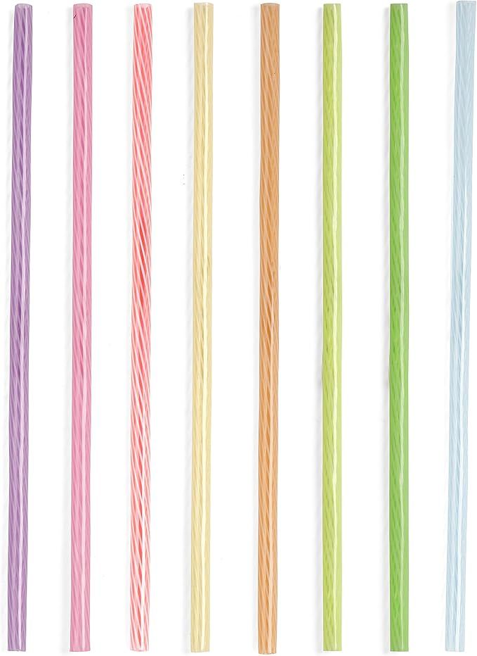 Pailles réutilisables multicolores - Kikkerland