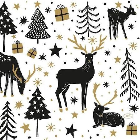 Napkins 33x33cm - Magic Winter - Duni - OCD