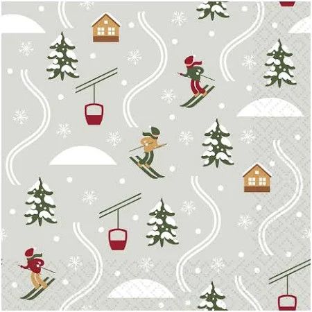 Napkins Ski Slope 33x33cm - Paper+ Design - OCD