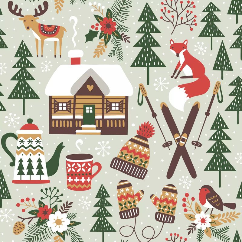 Napkins 24x24 cm - Winter Cabin - Twilight Collection - OCD