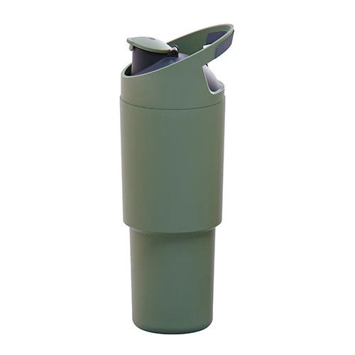 Bouteille d&#39;acier inoxidable vert basilic avec paille rétractable 32oz - Asobu