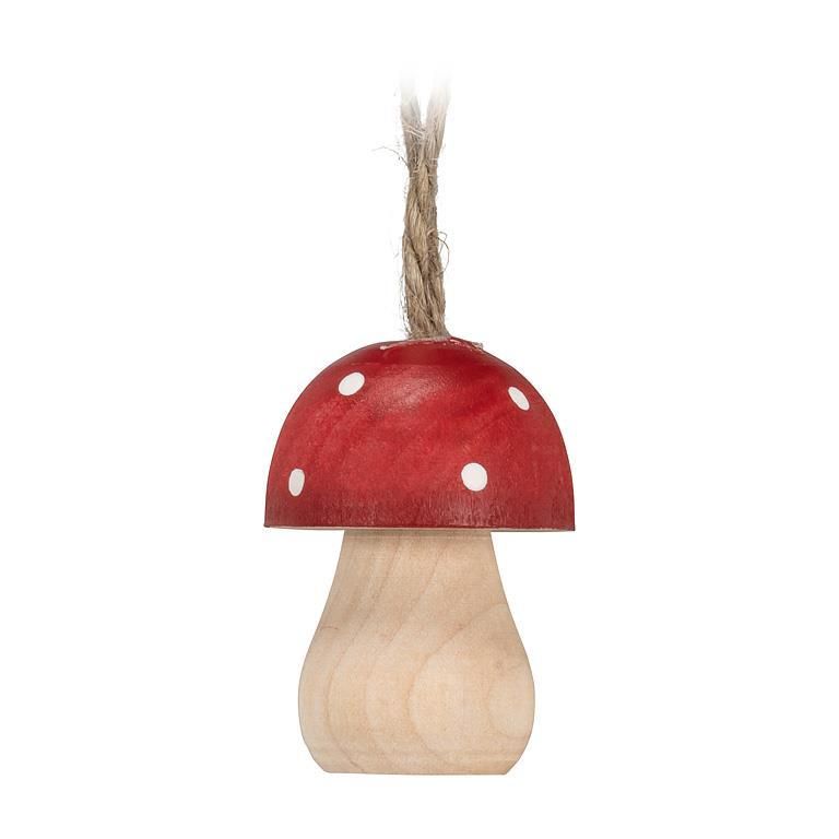 Ornement en bois champignon - Abbott