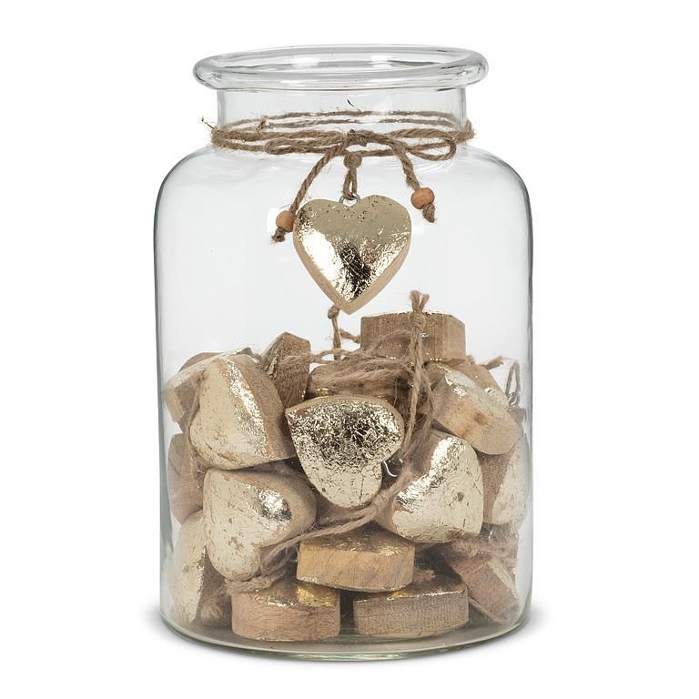 Ornement gros coeur doré à l'unité - Abbott