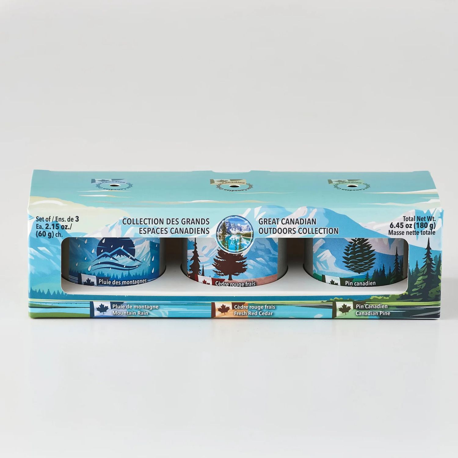 Paquet collection 3 chandelles cire de soya (Great Canadian Outdoor) - Seracon