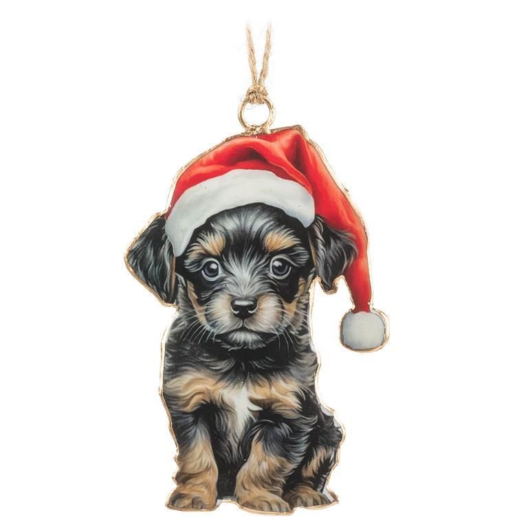 Ornement chiot chapeau de Noël - Abbott