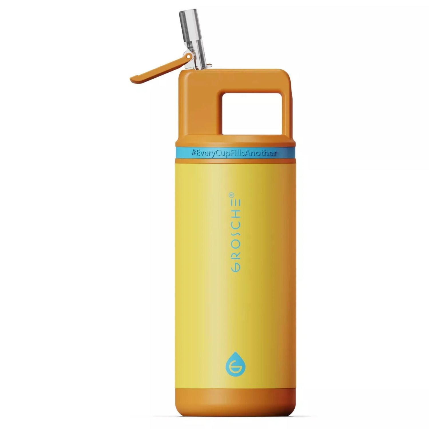Bouteille d&#39;eau 16oz ALPINE château de sable jaune - Grosche