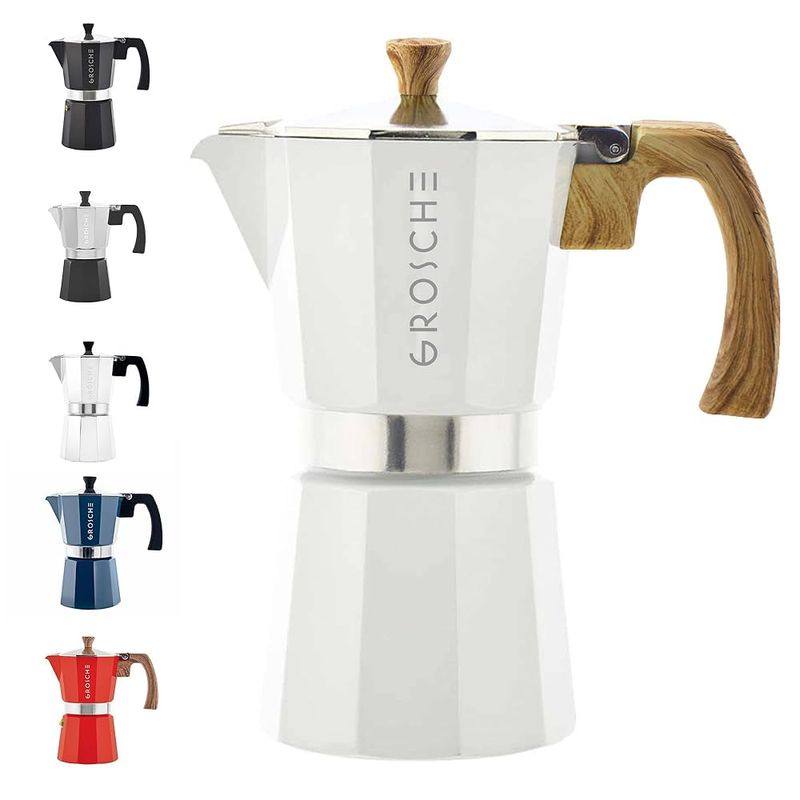 Cafetière blanche à espresso - 9 tasses - Modèle Milano - GROSCHE