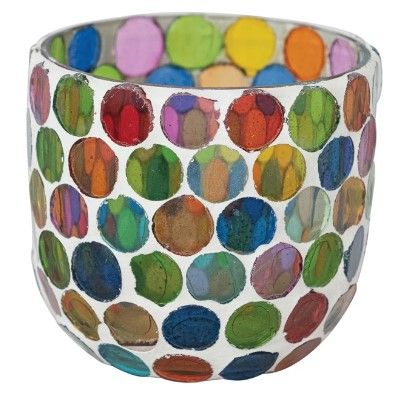 Verre - Photophore coloré - Creative Coop