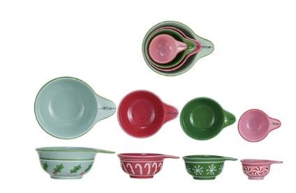 Tasses à mesurer de Noël (ensemble de 4) - Creative Coop