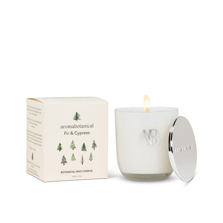 Chandelle de 170g (6oz) - Sapin et Cyprès - Aromabotanical